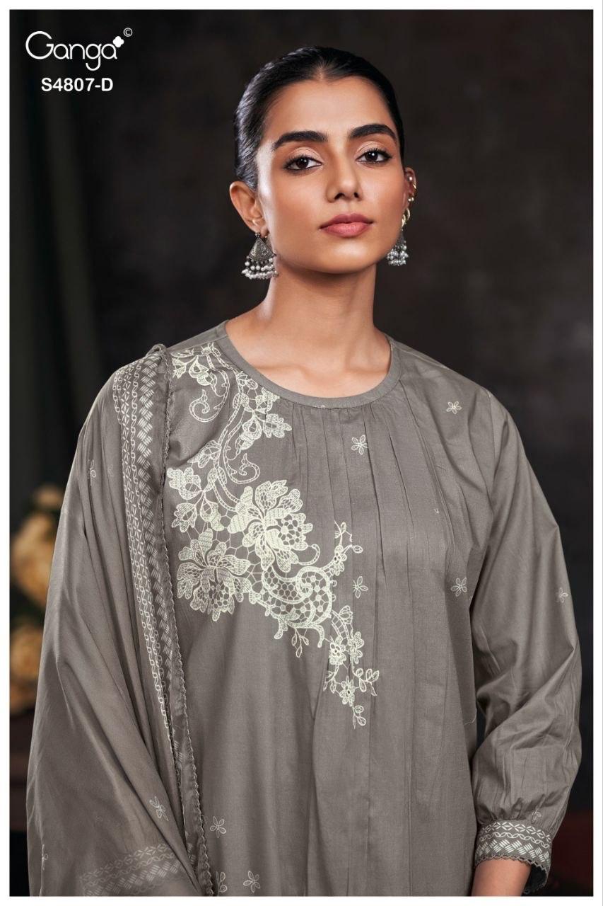Rishvya 4807 Ganga Cotton Plazzo Style Suits Exporter India