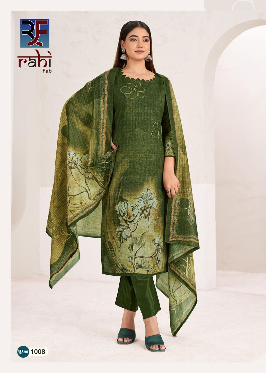 Rising Gold Vol 1 Rahi Fab Cotton Karachi Salwar Suits Wholesaler Ahmedabad