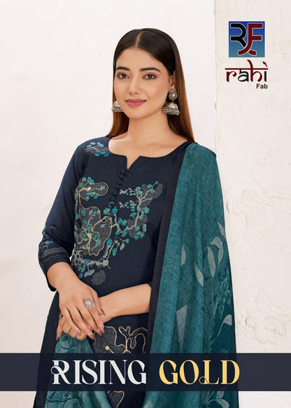 Rising Gold Vol 1 Rahi Fab Cotton Karachi Salwar Suits Wholesaler Ahmedabad