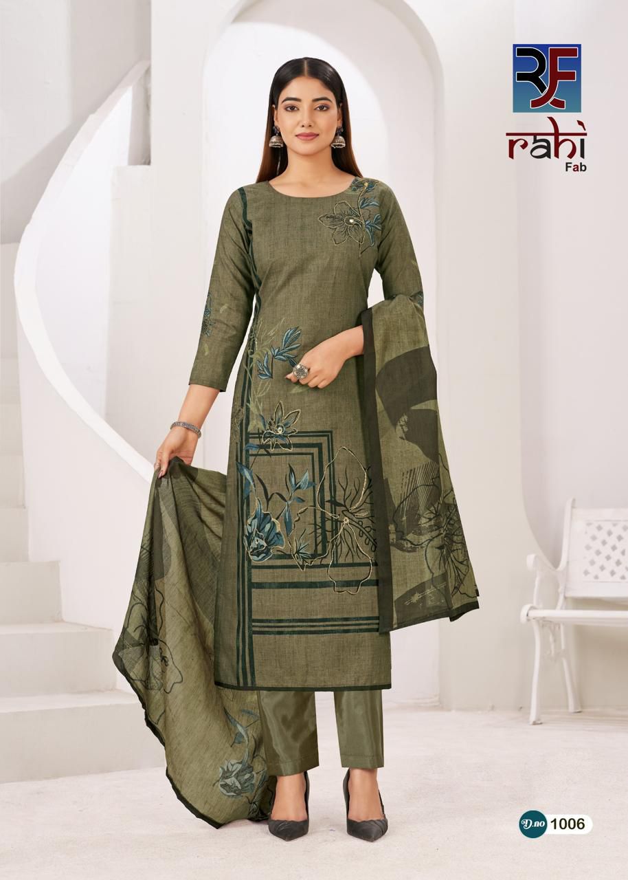 Rising Gold Vol 1 Rahi Fab Cotton Karachi Salwar Suits Wholesaler Ahmedabad