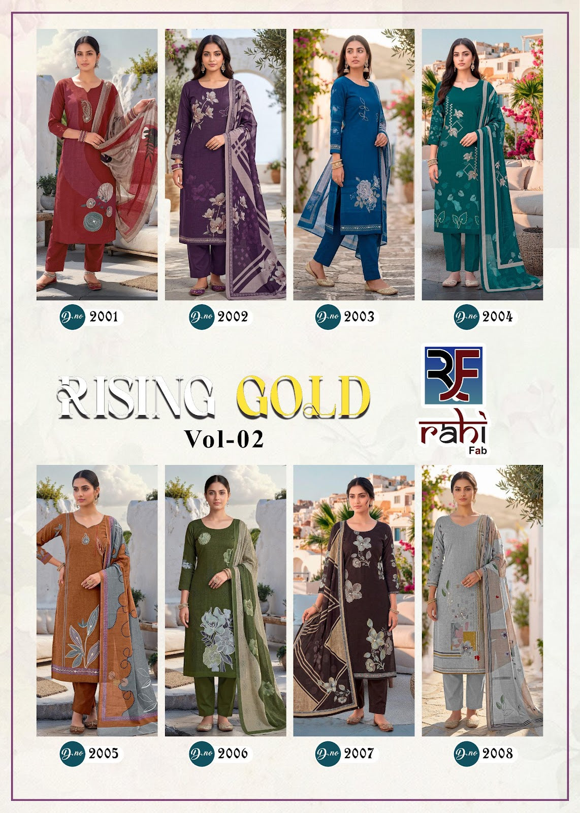 Rising Gold Vol 2 Rahi Fab Cotton Karachi Salwar Suits Supplier India