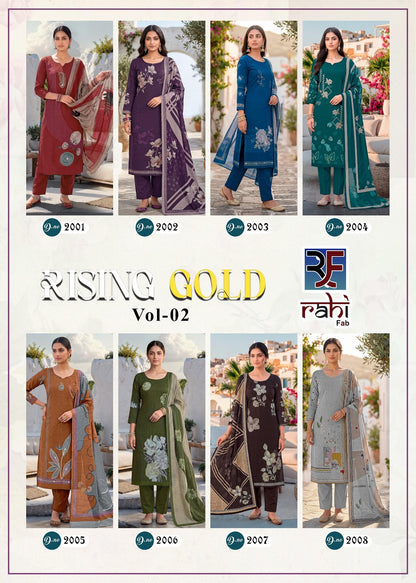 Rising Gold Vol 2 Rahi Fab Cotton Karachi Salwar Suits Supplier India