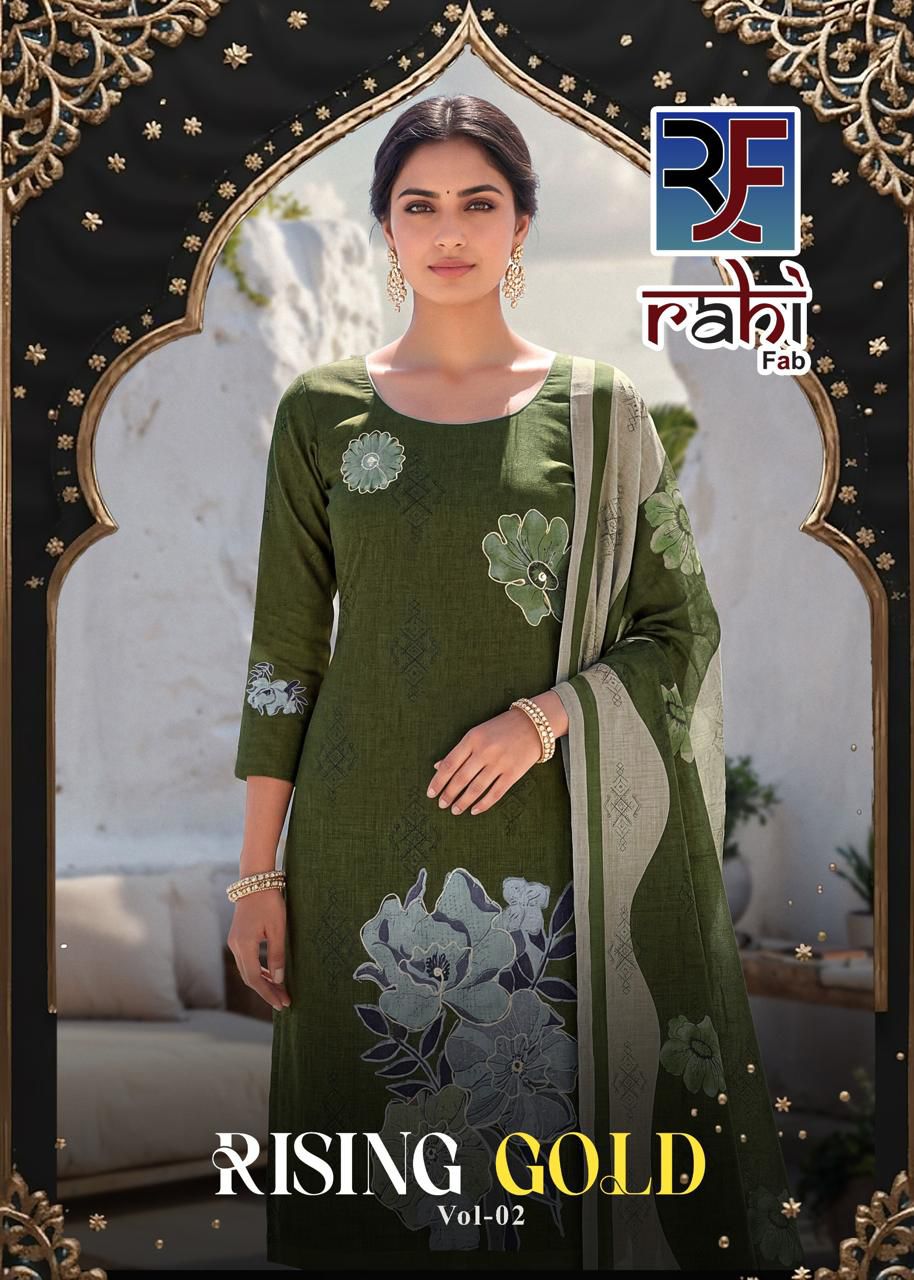 Rising Gold Vol 2 Rahi Fab Cotton Karachi Salwar Suits Supplier India