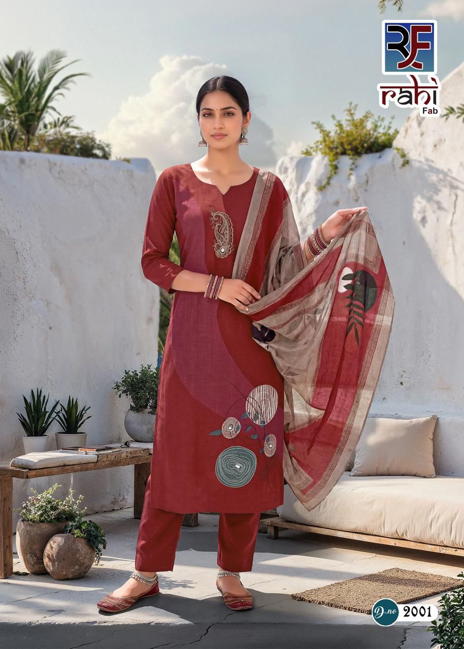 Rising Gold Vol 2 Rahi Fab Cotton Karachi Salwar Suits Supplier India