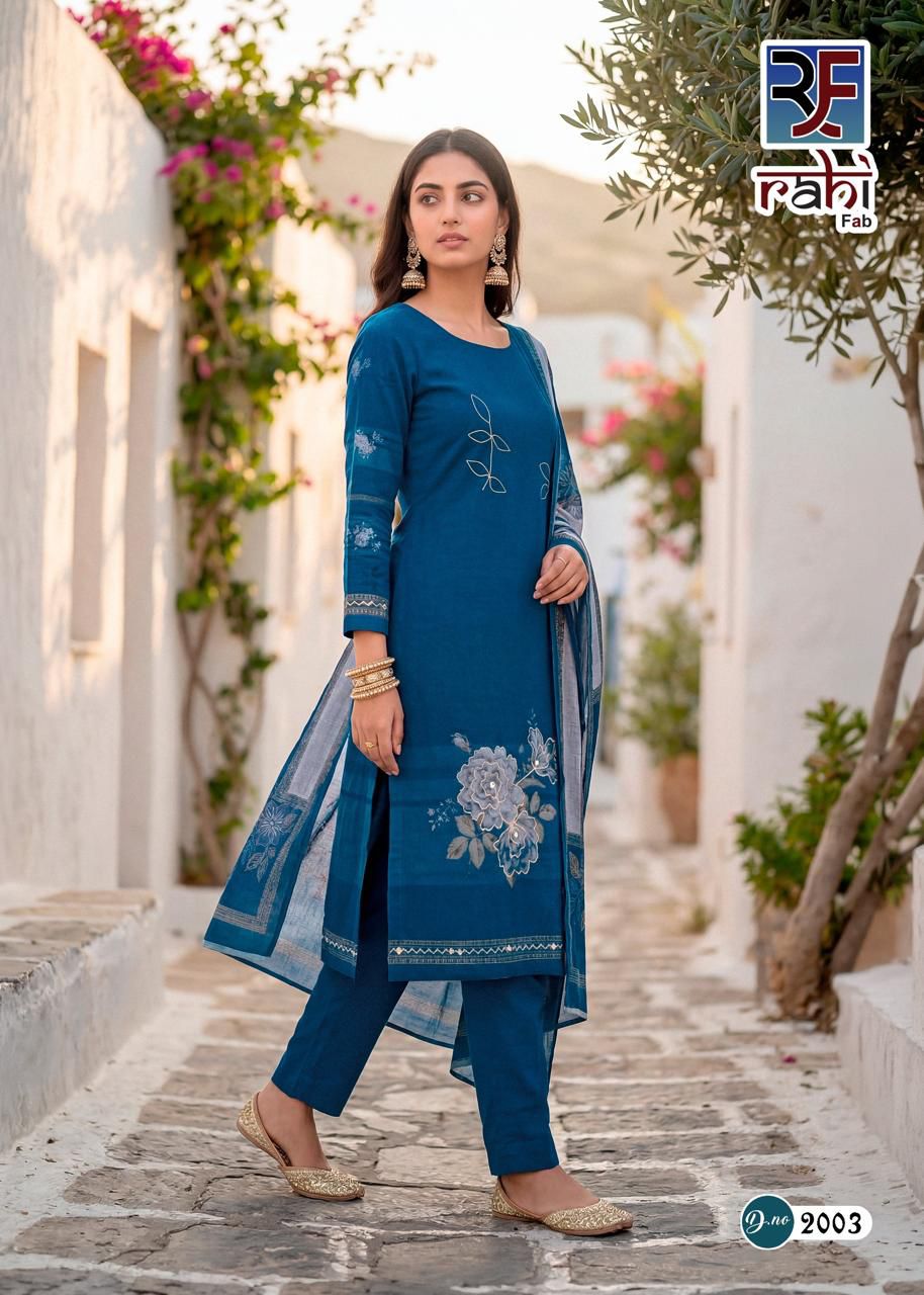 Rising Gold Vol 2 Rahi Fab Cotton Karachi Salwar Suits Supplier India