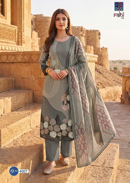 Rising Gold Vol 4 Rahi Fab Cotton Karachi Salwar Suits Supplier India