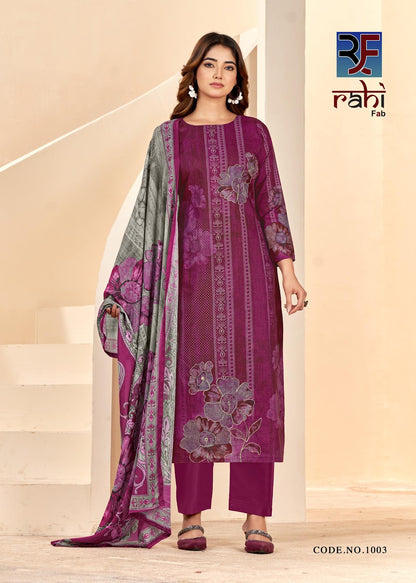 Rising Silver Rahi Fab Cotton Karachi Readymade Suits Wholesale Price