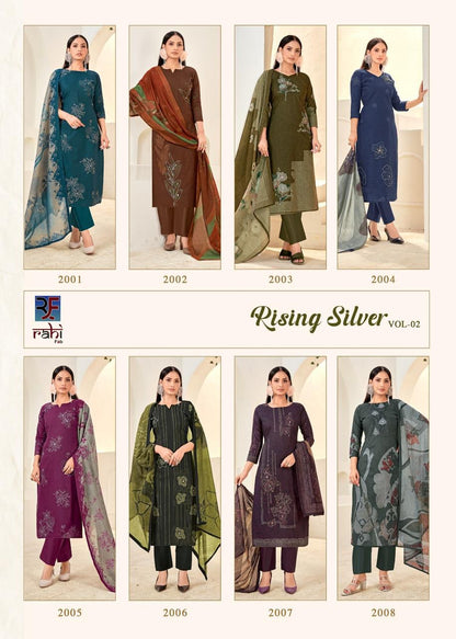 Rising Silver Vol 2 Rahi Fab Pure Cotton Karachi Salwar Suits Manufacturer Gujarat