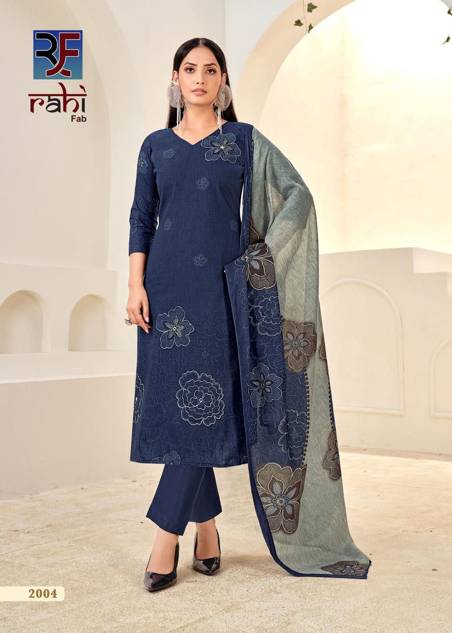 Rising Silver Vol 2 Rahi Fab Pure Cotton Karachi Salwar Suits Manufacturer Gujarat