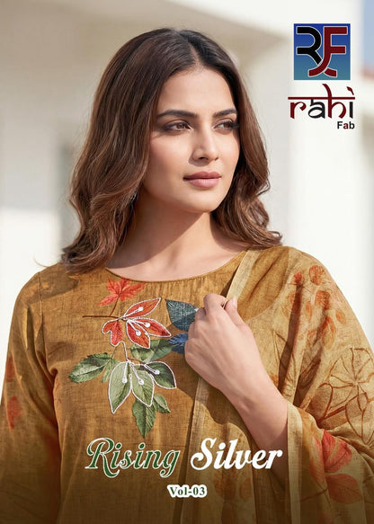 Rising Silver Vol 3 Rahi Fab Cotton Karachi Salwar Suits Wholesale