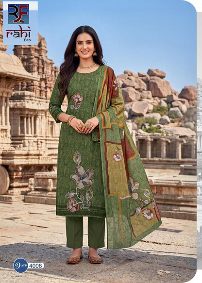 Rising Silver Vol 4 Rahi Fab Cotton Karachi Salwar Suits Wholesaler India