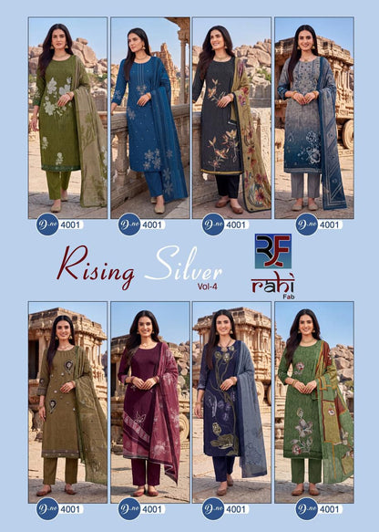 Rising Silver Vol 4 Rahi Fab Cotton Karachi Salwar Suits Wholesaler India