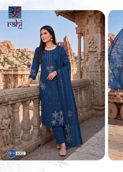 Rising Silver Vol 4 Rahi Fab Cotton Karachi Salwar Suits Wholesaler India