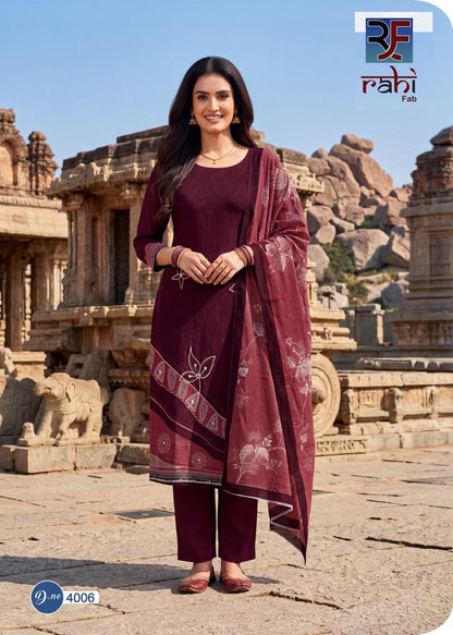 Rising Silver Vol 4 Rahi Fab Cotton Karachi Salwar Suits Wholesaler India