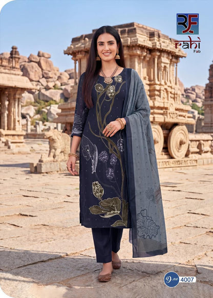 Rising Silver Vol 4 Rahi Fab Cotton Karachi Salwar Suits Wholesaler India