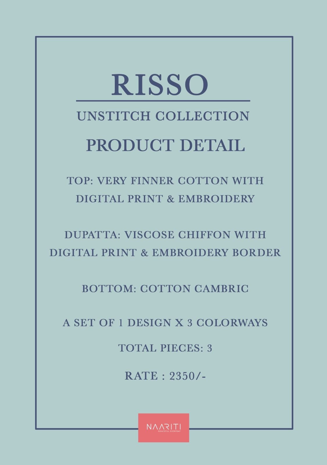 Risso Naariti Cotton Pant Style Suits Wholesale