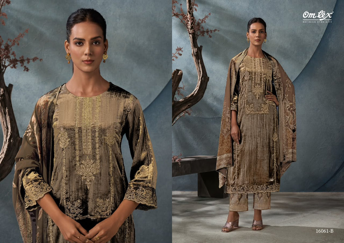 Ritha Crush Vol 42 Omtex Viscose Velvet Suits Wholesaler India