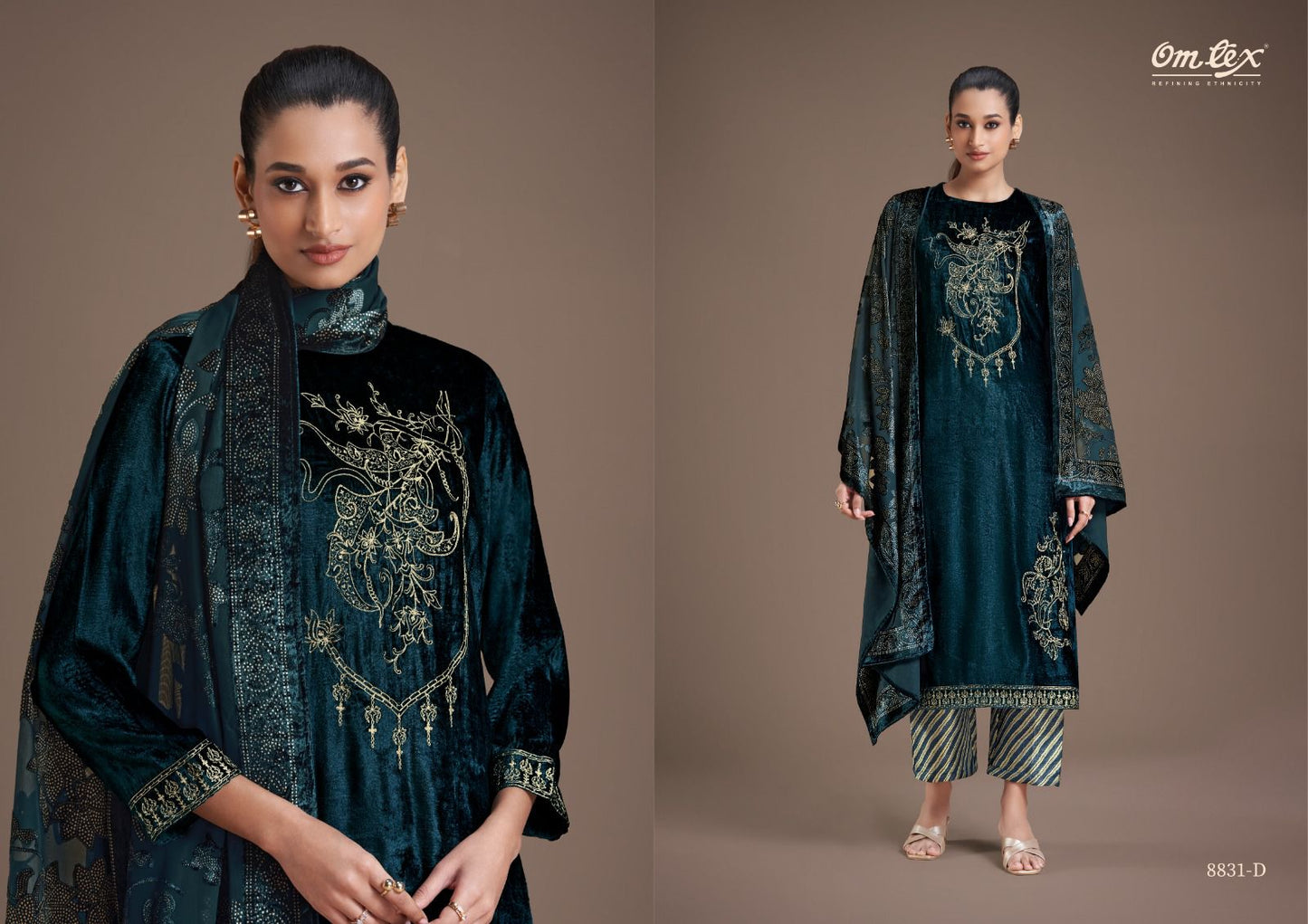 Ritha Vol 21 Omtex Velvet Suits Supplier Gujarat