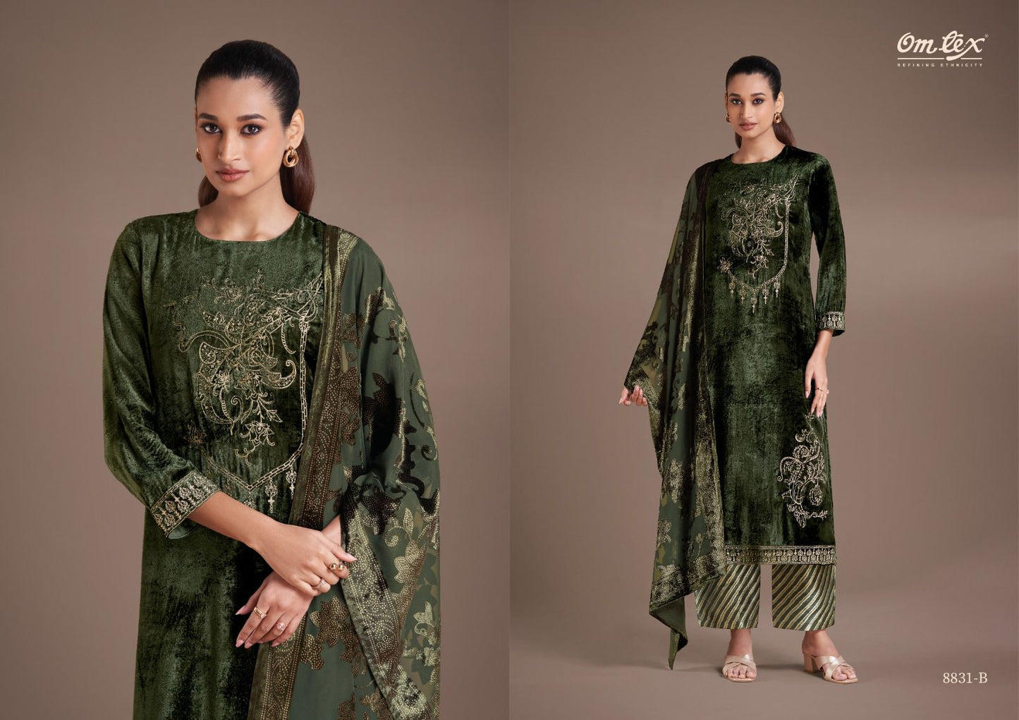 Ritha Vol 21 Omtex Velvet Suits Supplier Gujarat