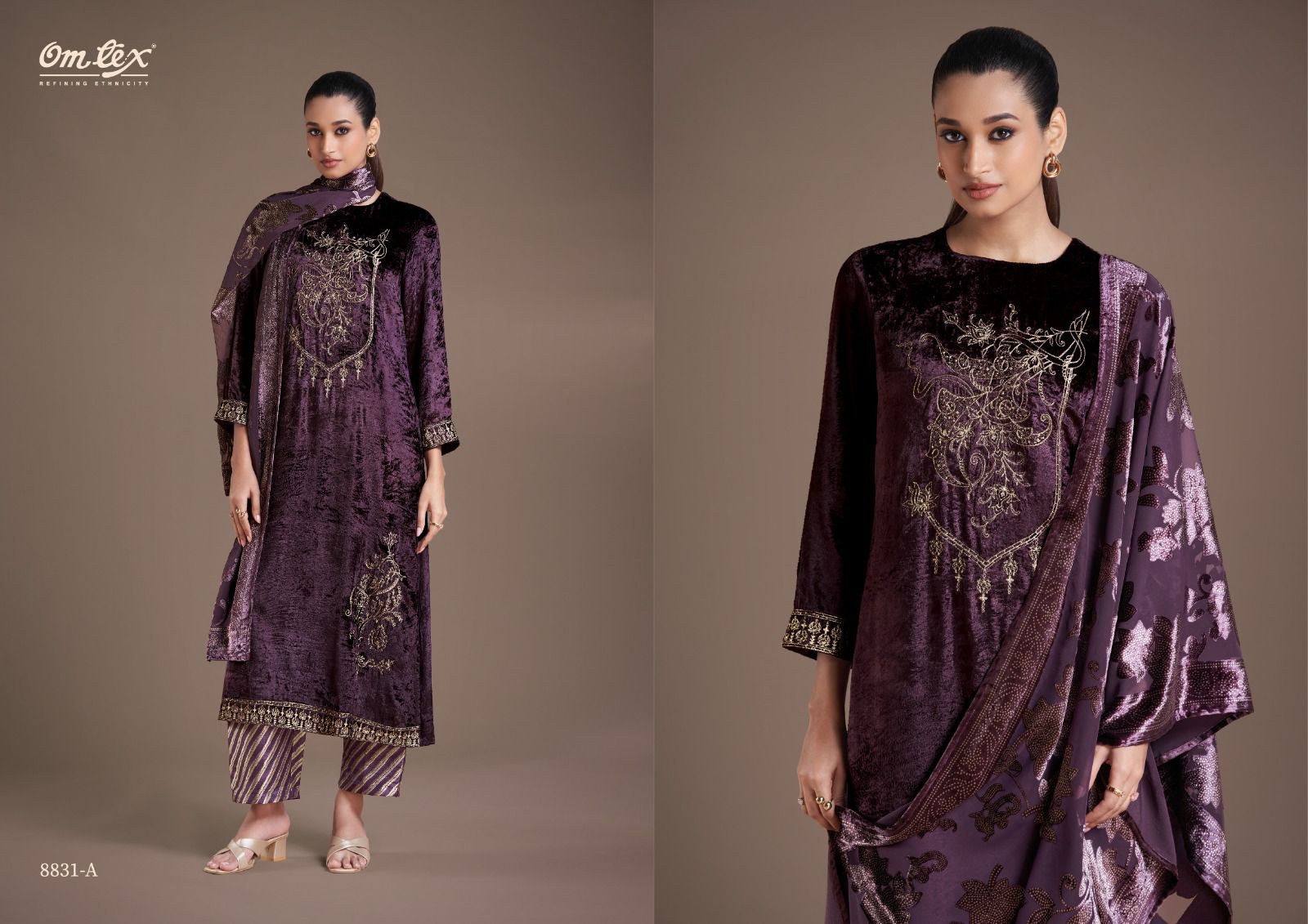 Ritha Vol 21 Omtex Velvet Suits Supplier Gujarat