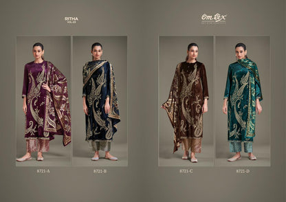 Ritha Vol 23 Omtex Velvet Suits Exporter Ahmedabad