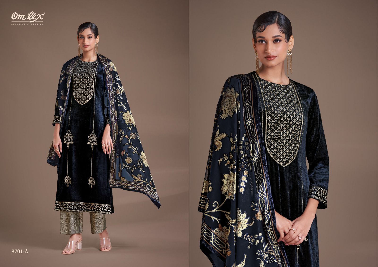 Ritha Vol 24 Omtex Velvet Suits Supplier Gujarat