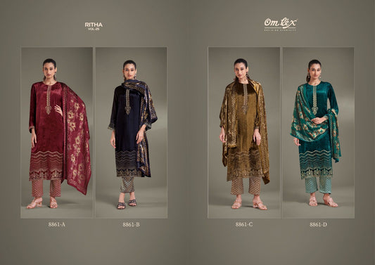 Ritha Vol 25 Omtex Velvet Suits Manufacturer Gujarat