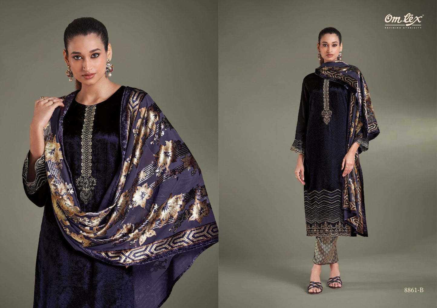 Ritha Vol 25 Omtex Velvet Suits Manufacturer Gujarat