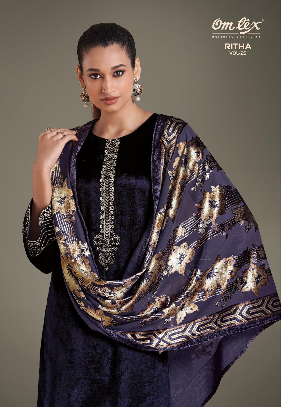 Ritha Vol 25 Omtex Velvet Suits Manufacturer Gujarat