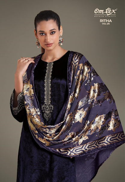 Ritha Vol 25 Omtex Velvet Suits Manufacturer Gujarat