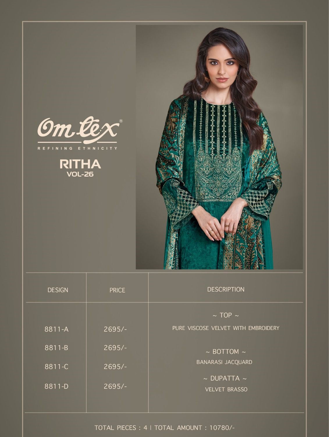 Ritha Vol 26 Omtex Velvet Suits Wholesaler Gujarat