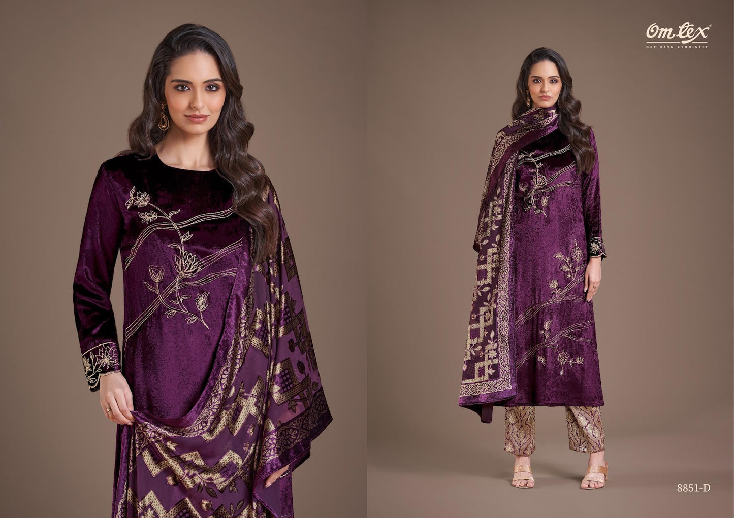 Ritha Vol 27 Omtex Velvet Suits Supplier Ahmedabad
