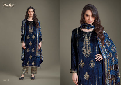 Ritha Vol 28 Omtex Pure Viscose Velvet Suits Wholesaler Gujarat