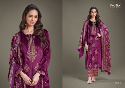 Ritha Vol 28 Omtex Pure Viscose Velvet Suits Wholesaler Gujarat