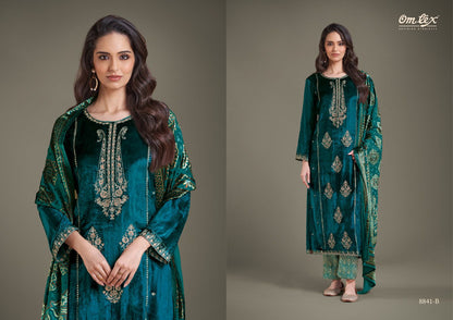 Ritha Vol 28 Omtex Pure Viscose Velvet Suits Wholesaler Gujarat