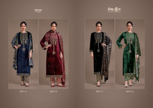 Ritha Vol 29 Omtex Velvet Suits Wholesale Price