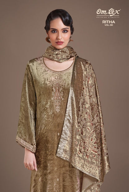 Ritha Vol 30 Omtex Velvet Suits Wholesale Rate