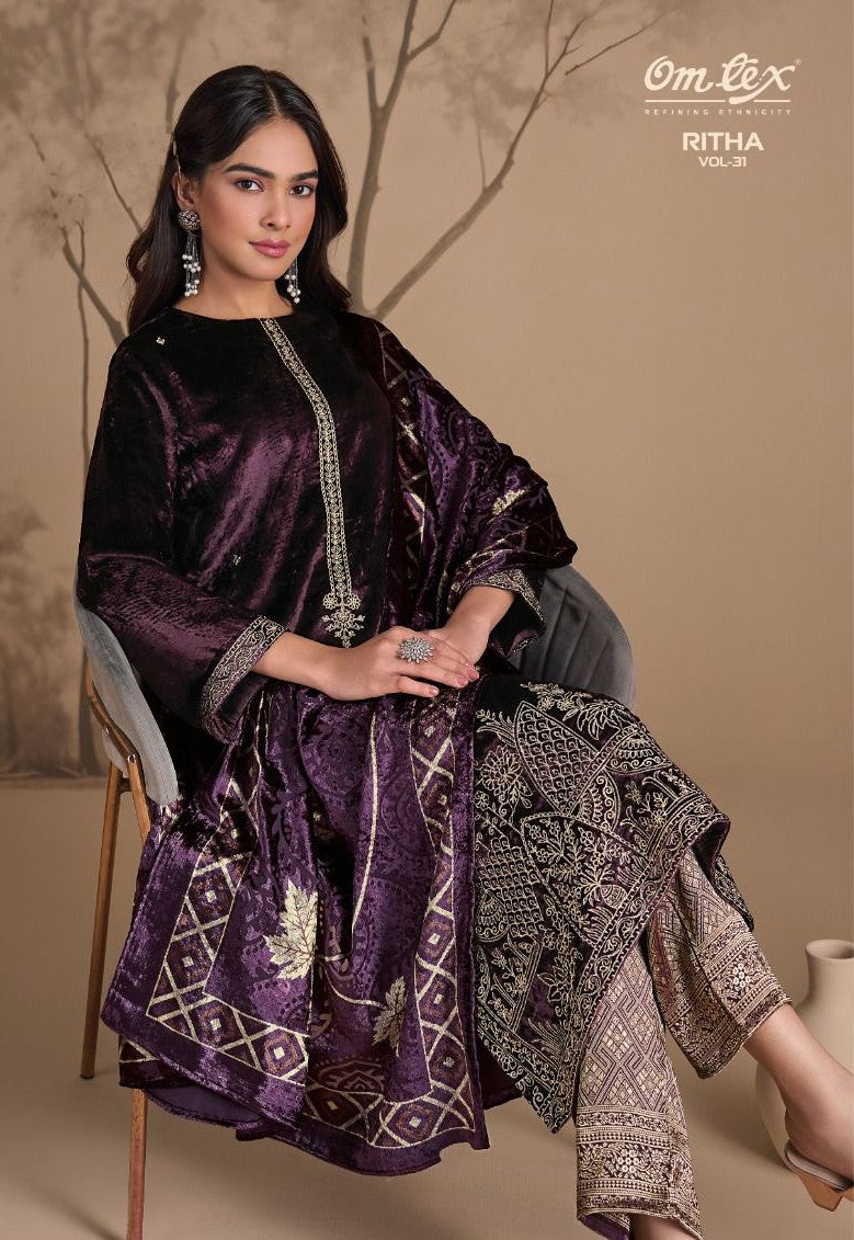 Ritha Vol 31 Omtex Velvet Suits Exporter