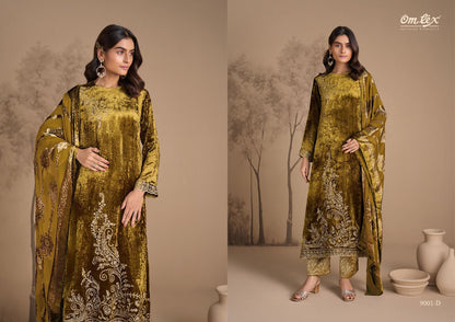 Ritha Vol 32 Omtex Viscose Velvet Suits Manufacturer India