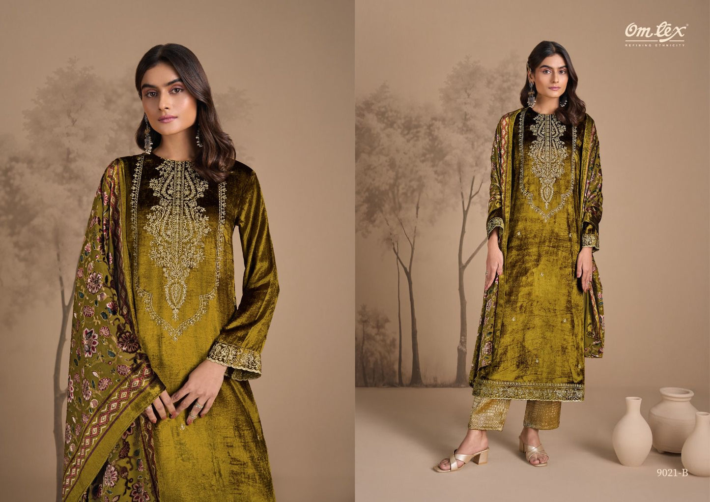 Ritha Vol 33 Omtex Velvet Suits Wholesaler India