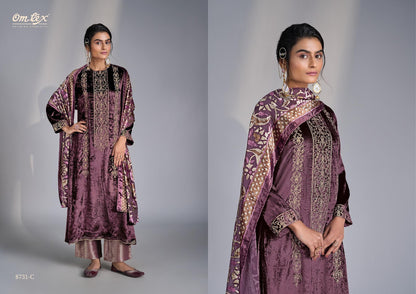 Ritha Vol 34 Omtex Pure Viscose Velvet Suits Exporter Gujarat
