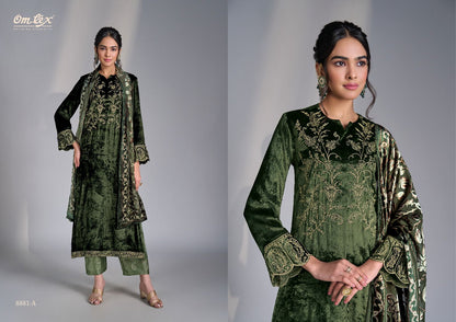 Ritha Vol 35 Omtex Pure Viscose Velvet Suits Exporter Ahmedabad