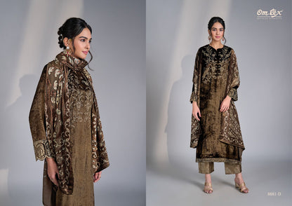 Ritha Vol 35 Omtex Pure Viscose Velvet Suits Exporter Ahmedabad