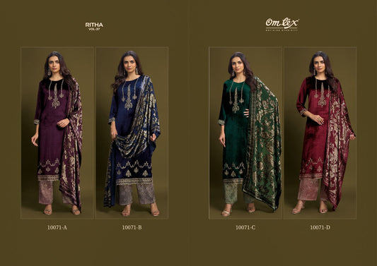 Ritha Vol 37 Omtex Velvet Suits Manufacturer Gujarat