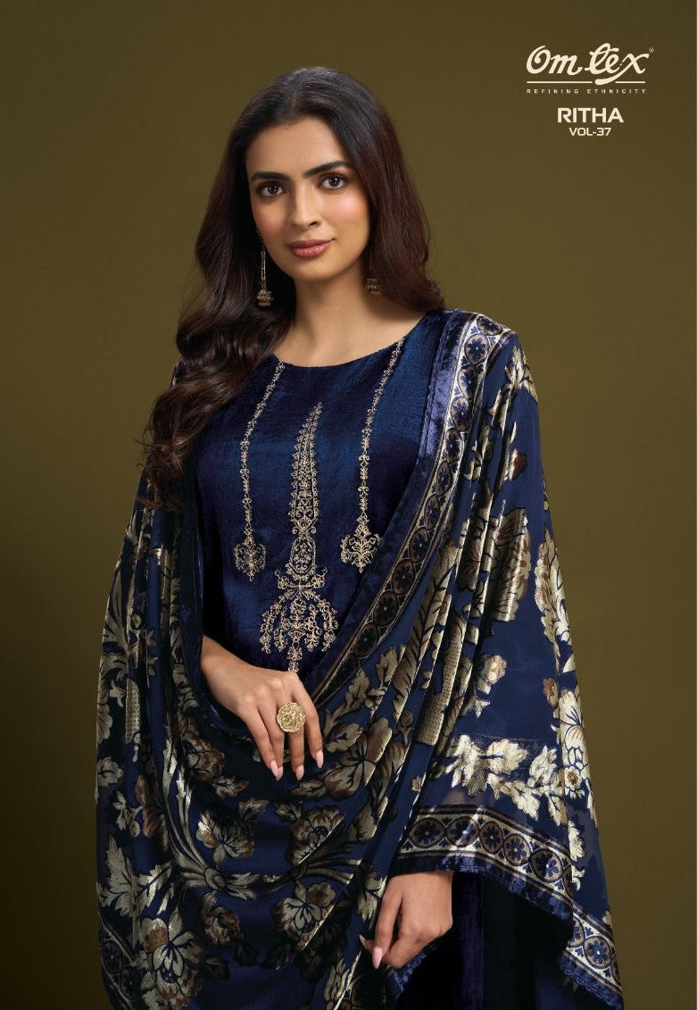 Ritha Vol 37 Omtex Velvet Suits Manufacturer Gujarat
