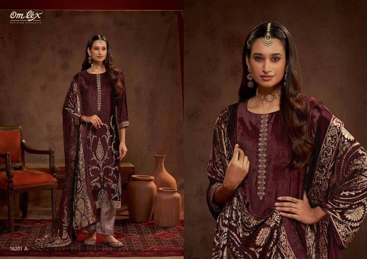 Ritha Vol 47 Omtex Viscose Velvet Suits Exporter Ahmedabad