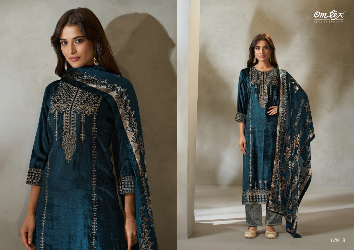 Ritha Vol 49 Omtex Viscose Velvet Suits Wholesaler Gujarat