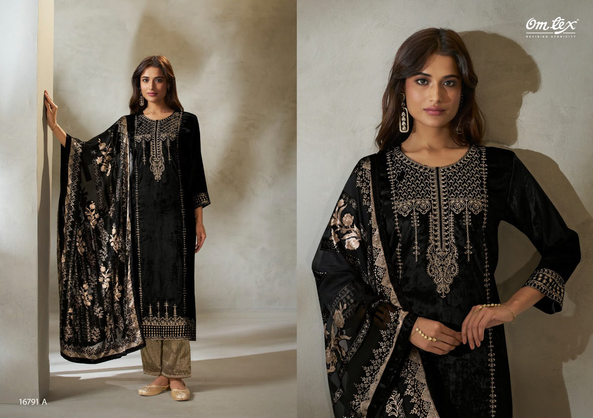 Ritha Vol 49 Omtex Viscose Velvet Suits Wholesaler Gujarat