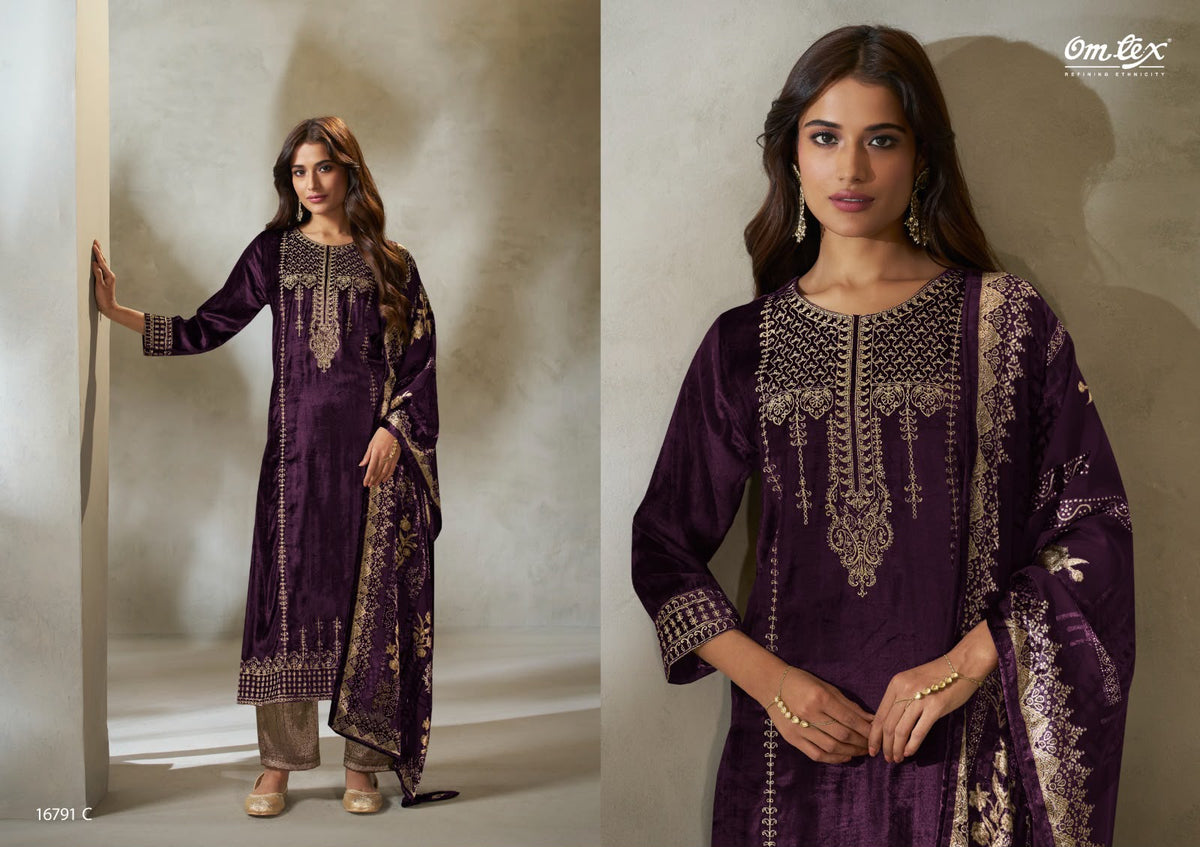 Ritha Vol 49 Omtex Viscose Velvet Suits Wholesaler Gujarat