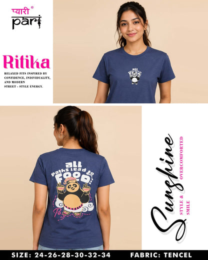Ritika 1407 Pyari Pari Lycra Tencil Girls Tshirt Wholesaler Gujarat